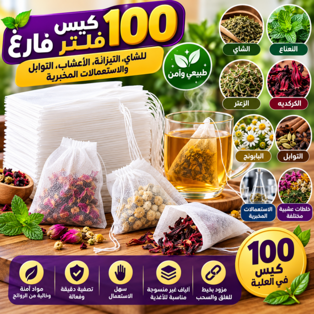 كيس فلتر للشاي والأعشاب